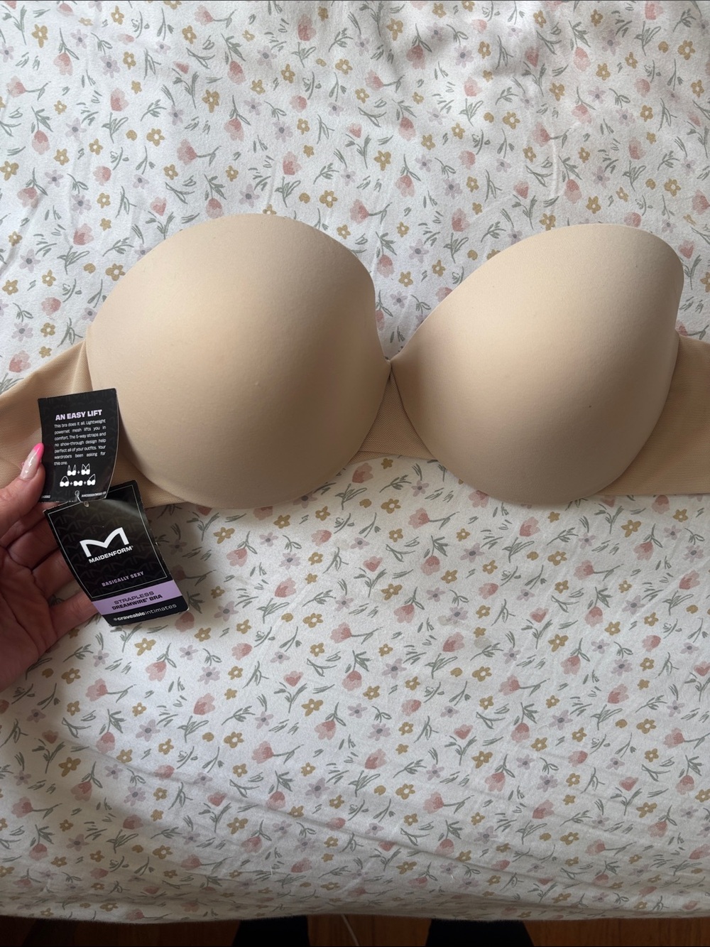 NWT multi-way Maidenform Nude Strapless Push-Up Bra